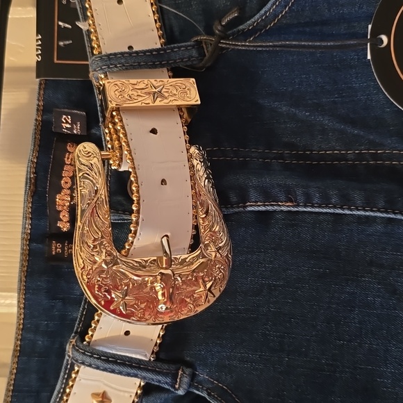 DOLLHOUSE BRAND WOMEN'S JUNIORS BLUE FLARE JEANS SIZE 11/12 - Picture 3 of 16